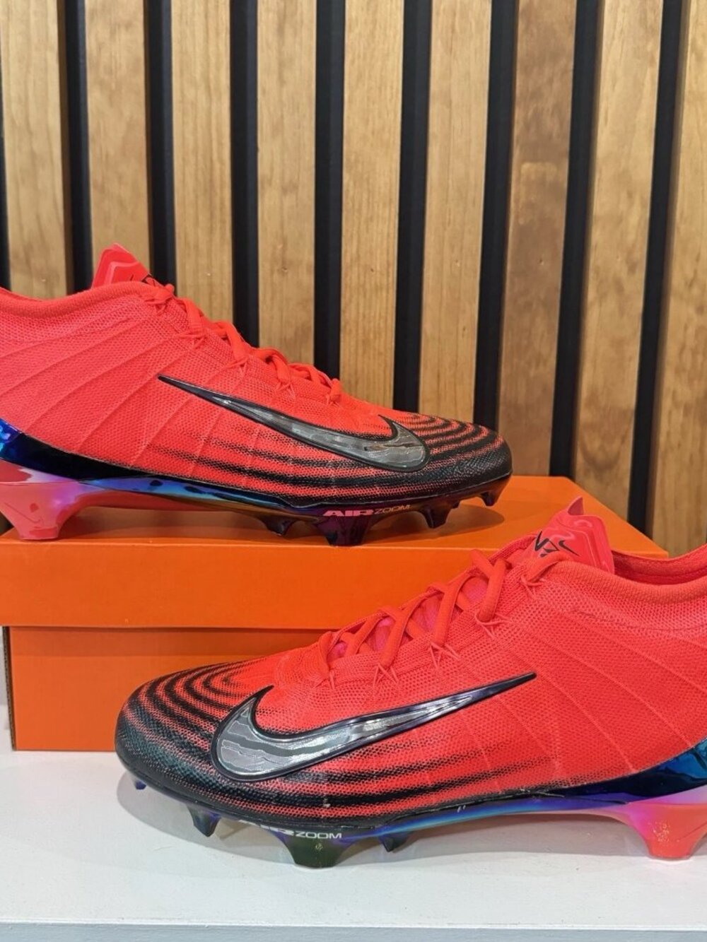SIZE 11 - Nike Zoom Air Vapor Elite 1 Football Cleats Red Black HF1099-600 $220